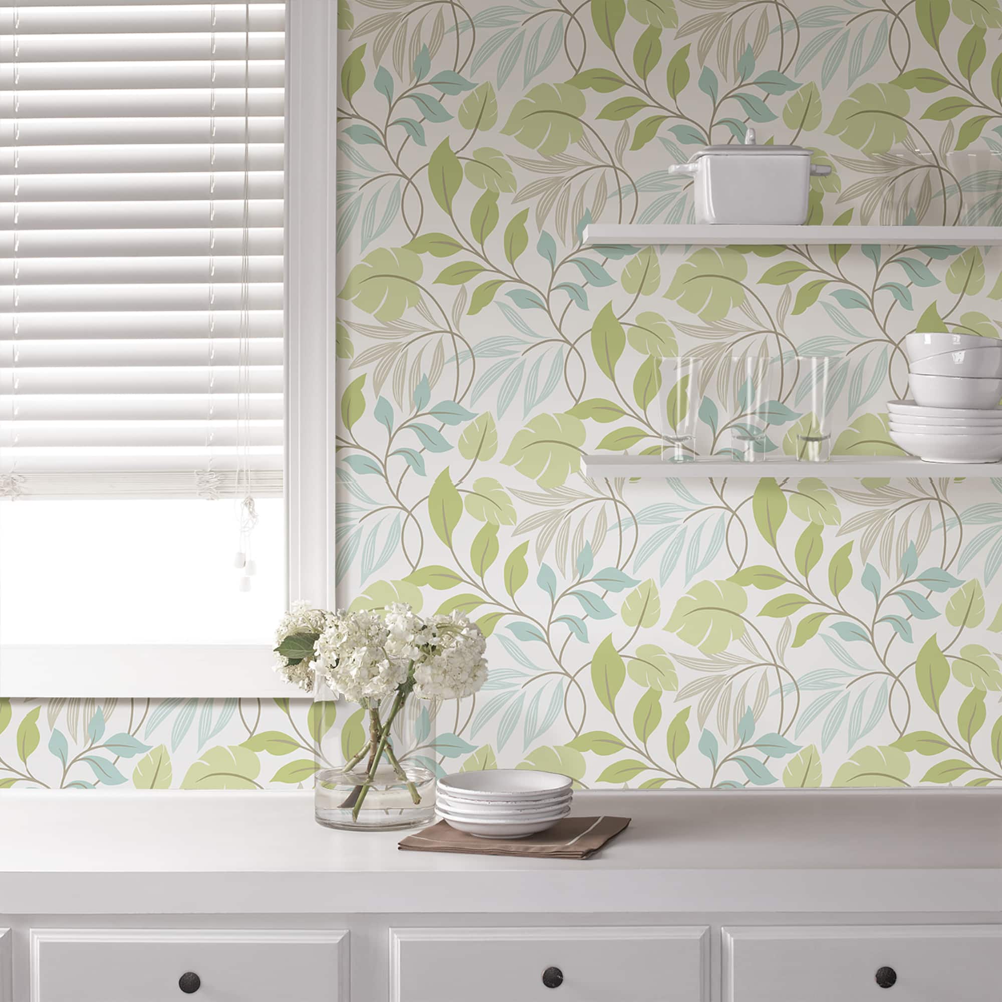 NuWallpaper Blue & Green Meadow Peel & Stick Wallpaper